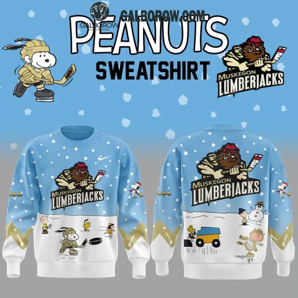 Muskegon Lumberjacks Peanuts Season Snoopy Hockey Hoodie T-Shirt