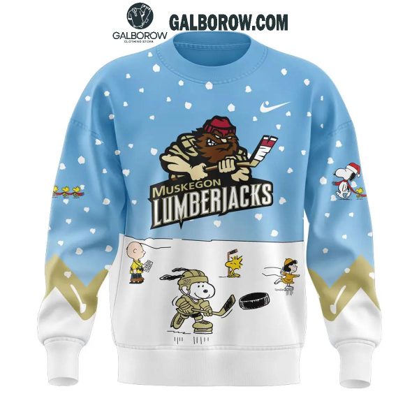 Muskegon Lumberjacks Peanuts Season Snoopy Hockey Hoodie T-Shirt