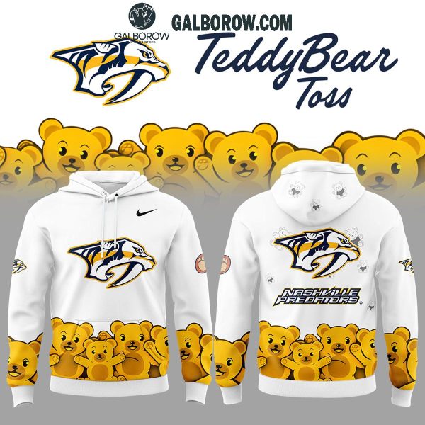 Nashville Predators 2024 Celebrating Teddy Toss Hoodie T-Shirt