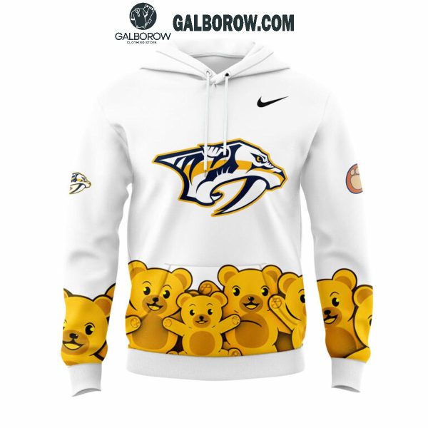 Nashville Predators 2024 Celebrating Teddy Toss Hoodie T-Shirt