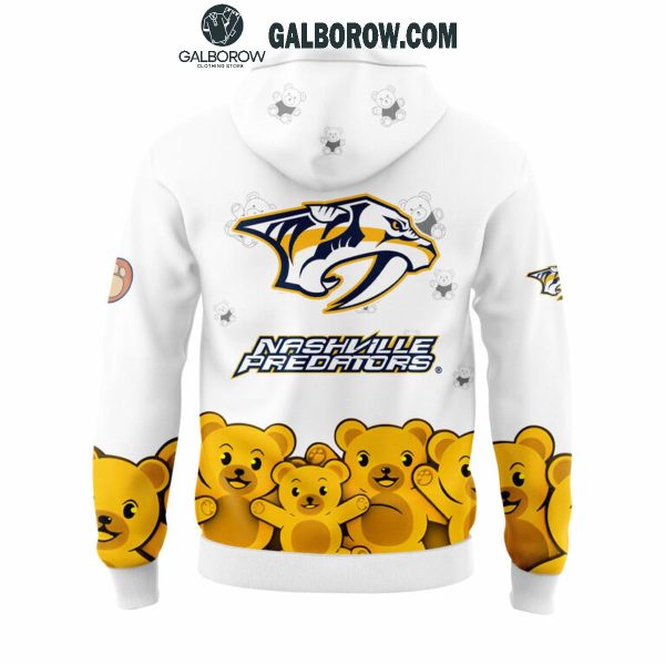 Nashville Predators 2024 Celebrating Teddy Toss Hoodie T-Shirt