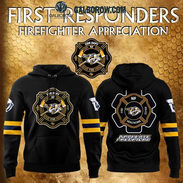 Nashville Predators Honoring 2024 Firefighter Appreciation Night Hoodie T-Shirt