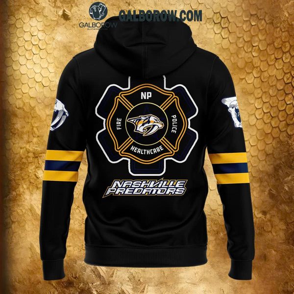 Nashville Predators Honoring 2024 Firefighter Appreciation Night Hoodie T-Shirt