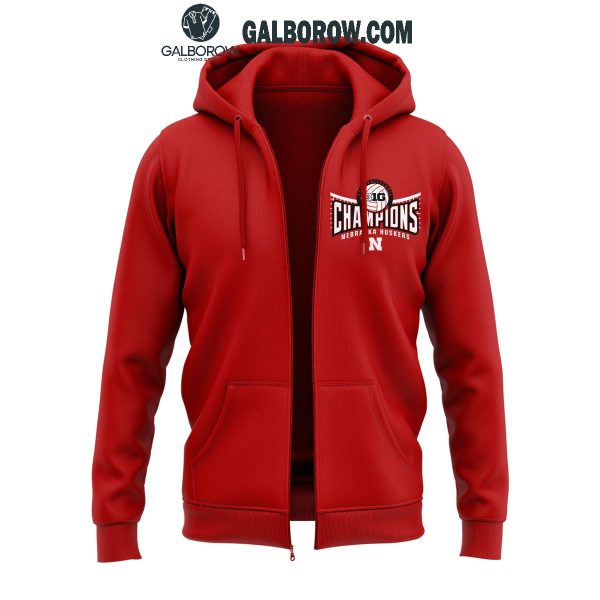 Nebraska Cornhuskers Big Ten Volleyball Regular Season 2024 Champions Zip Hoodie T-Shirt