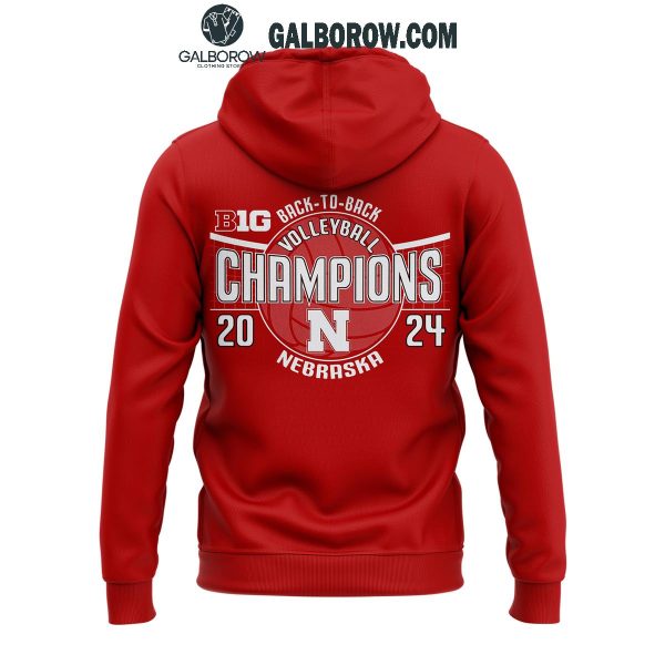 Nebraska Cornhuskers Big Ten Volleyball Regular Season 2024 Champions Zip Hoodie T-Shirt