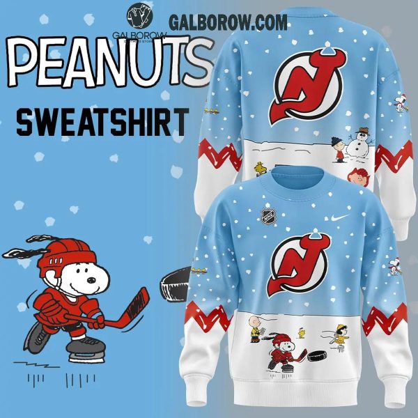 New Jersey Devils Cheerful Christmas Of Peanuts Friends 2024 Hoodie T-Shirt