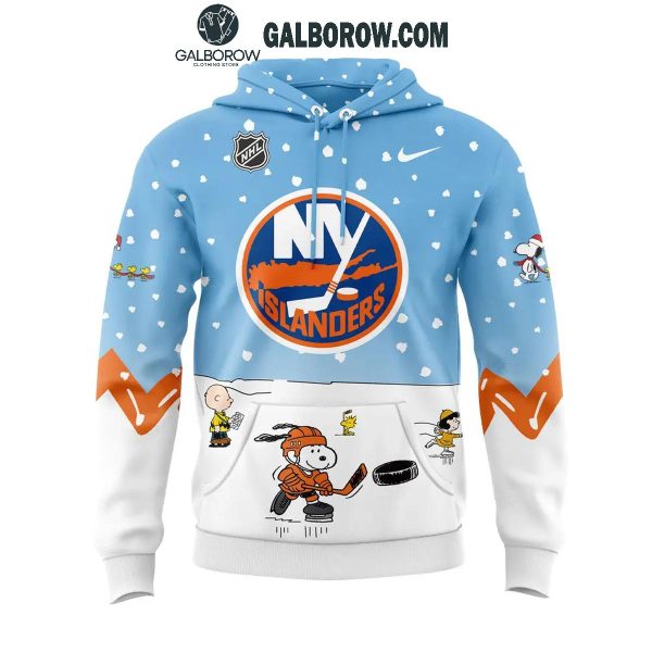 New York Islanders Cheerful Christmas Of Peanuts Friends 2024 Hoodie T-Shirt