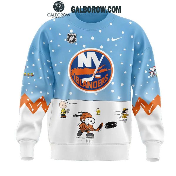 New York Islanders Cheerful Christmas Of Peanuts Friends 2024 Hoodie T-Shirt