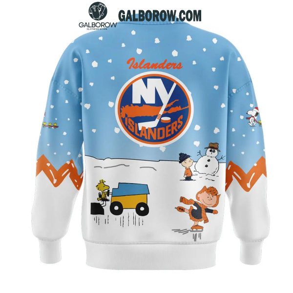 New York Islanders Cheerful Christmas Of Peanuts Friends 2024 Hoodie T-Shirt