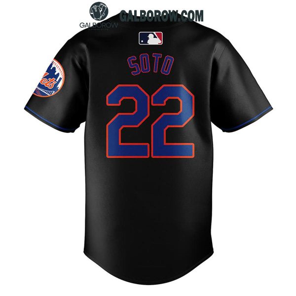 New York Mets Juan Soto 2025 Do The Soto Shuffle Baseball Jersey Black