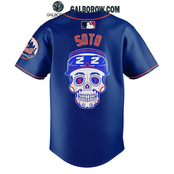 New York Mets Juan Soto 2025 Do The Soto Shuffle Blue Baseball Jersey