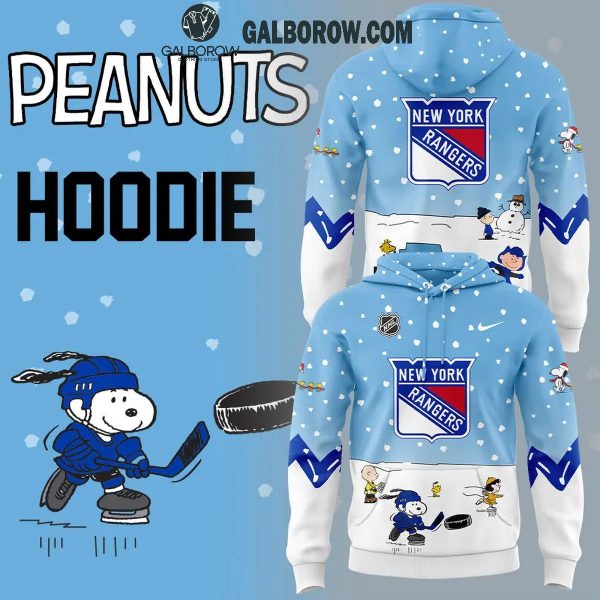 New York Rangers Cheerful Christmas Of Peanuts Friends 2024 Hoodie T-Shirt