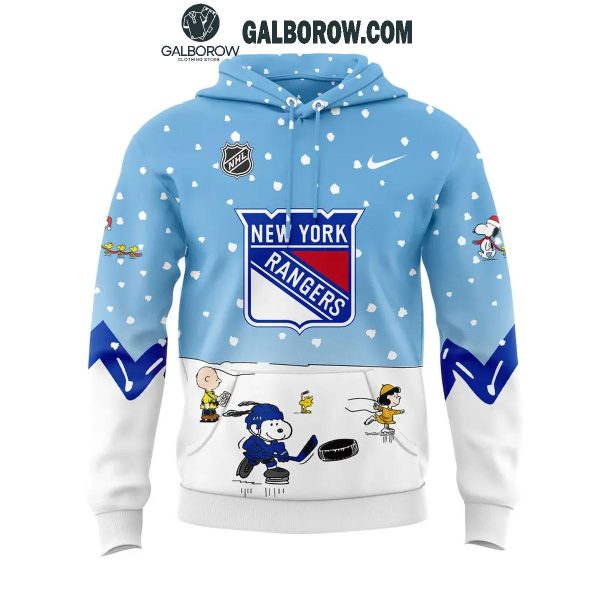 New York Rangers Cheerful Christmas Of Peanuts Friends 2024 Hoodie T-Shirt