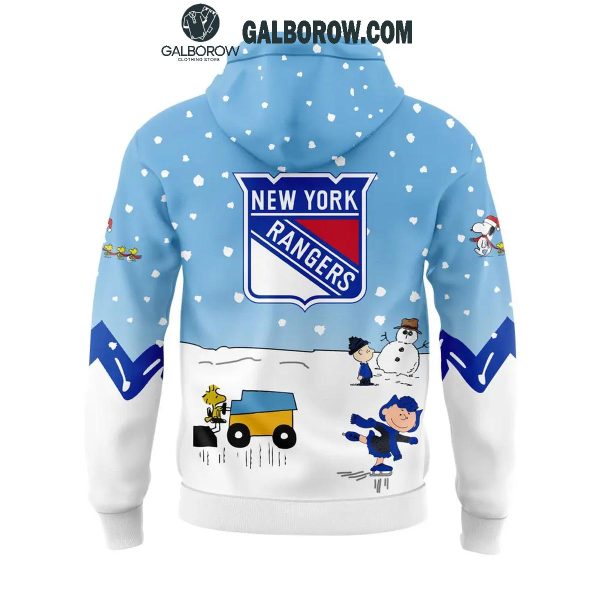 New York Rangers Cheerful Christmas Of Peanuts Friends 2024 Hoodie T-Shirt