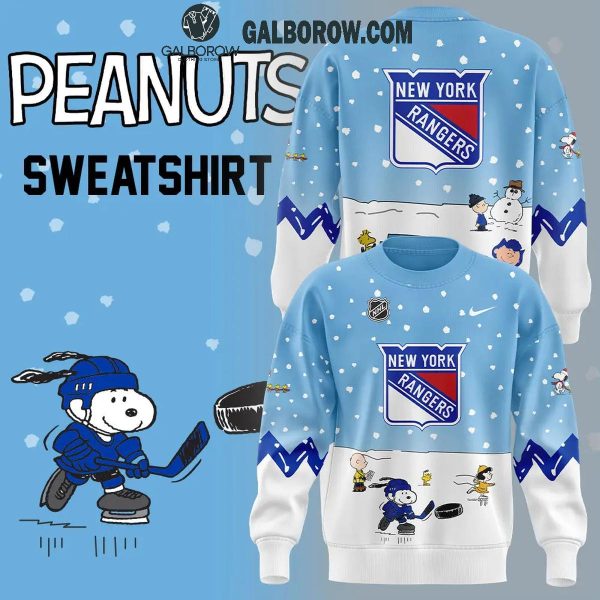 New York Rangers Cheerful Christmas Of Peanuts Friends 2024 Hoodie T-Shirt