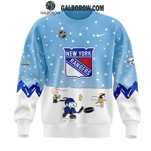 New York Rangers Cheerful Christmas Of Peanuts Friends 2024 Hoodie T-Shirt