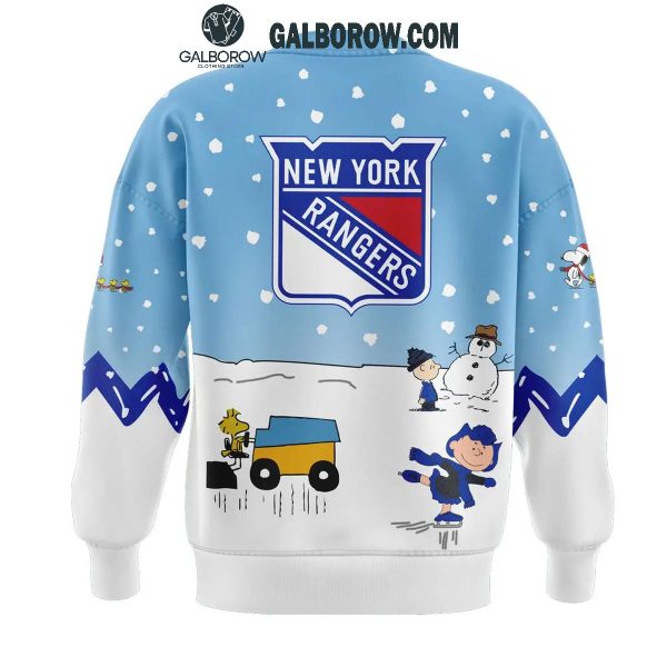 New York Rangers Cheerful Christmas Of Peanuts Friends 2024 Hoodie T-Shirt