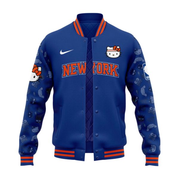 New York Knicks 2024 Hello Kitty Night 50 Years Memories Baseball Jacket