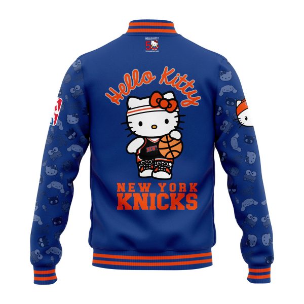 New York Knicks 2024 Hello Kitty Night 50 Years Memories Baseball Jacket