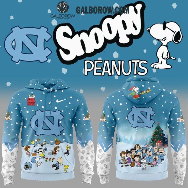 North Carolina Tar Heels Peanuts Snoopy Charlie Brown Christmas Hoodie T-Shirt