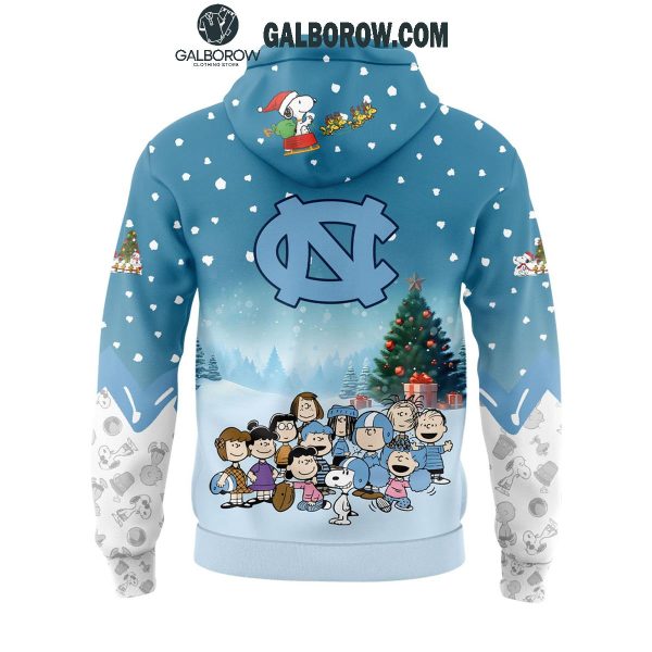 North Carolina Tar Heels Peanuts Snoopy Charlie Brown Christmas Hoodie T-Shirt