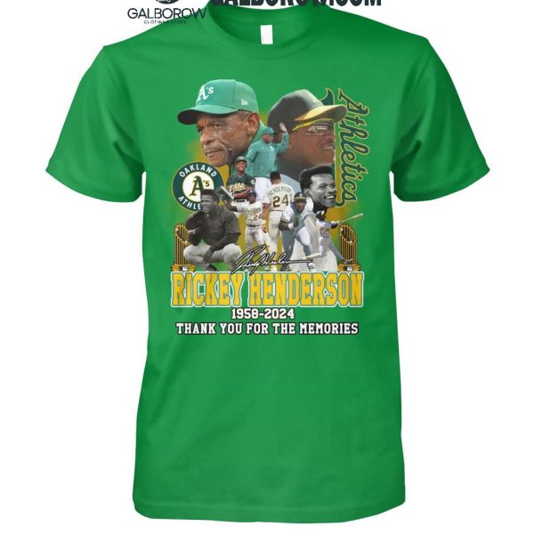 Oakland Athletics Legends Rickey Henderson 1958 2024 T Shirt