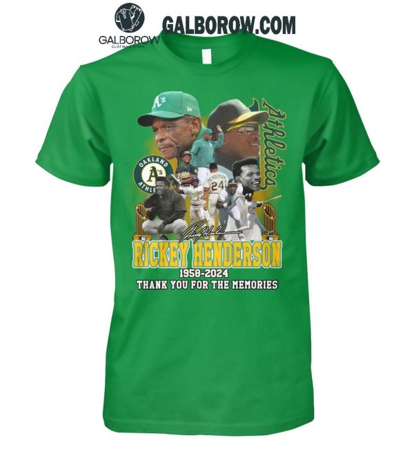 Oakland Athletics Legends Rickey Henderson 1958 2024 T Shirt