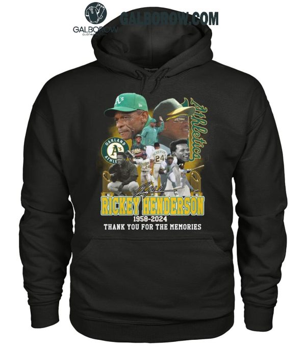 Oakland Athletics Legends Rickey Henderson 1958 2024 T Shirt