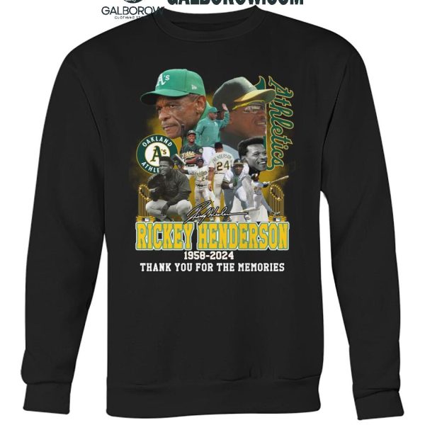 Oakland Athletics Legends Rickey Henderson 1958 2024 T Shirt