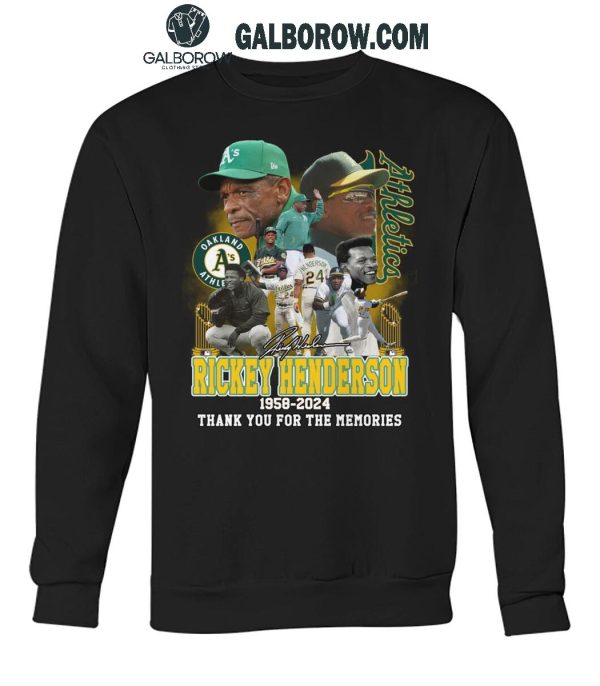 Oakland Athletics Legends Rickey Henderson 1958 2024 T Shirt