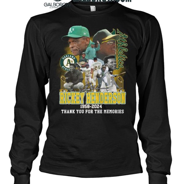 Oakland Athletics Legends Rickey Henderson 1958 2024 T Shirt