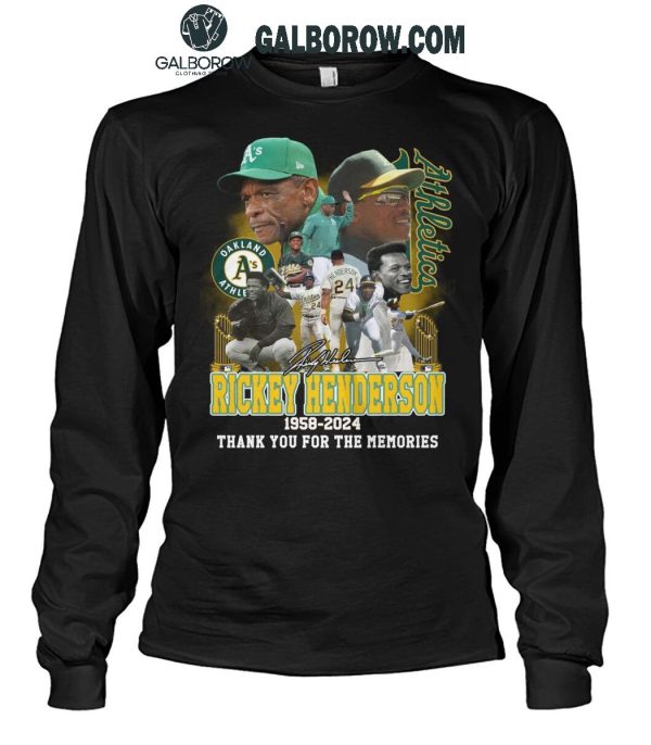 Oakland Athletics Legends Rickey Henderson 1958 2024 T Shirt