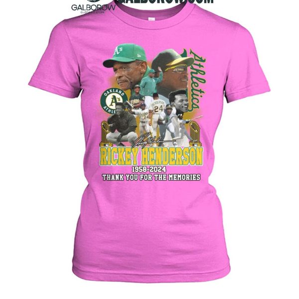 Oakland Athletics Legends Rickey Henderson 1958 2024 T Shirt