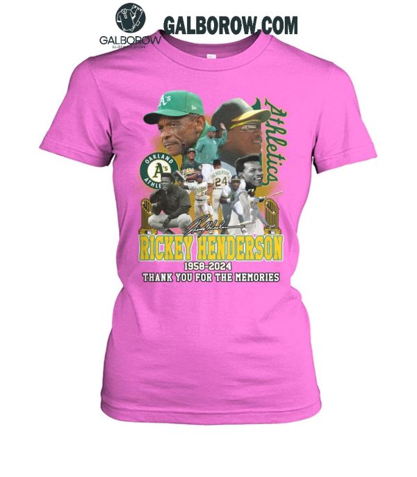 Oakland Athletics Legends Rickey Henderson 1958 2024 T Shirt