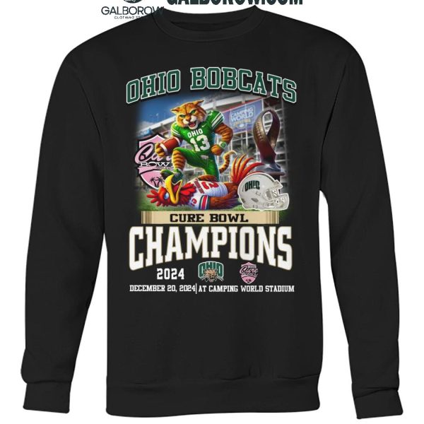 Ohio Bobcats Cure Bowl Champions 2024 Its Celebration T Shirt