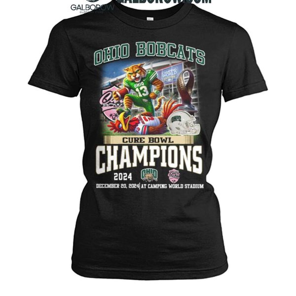 Ohio Bobcats Cure Bowl Champions 2024 Its Celebration T Shirt