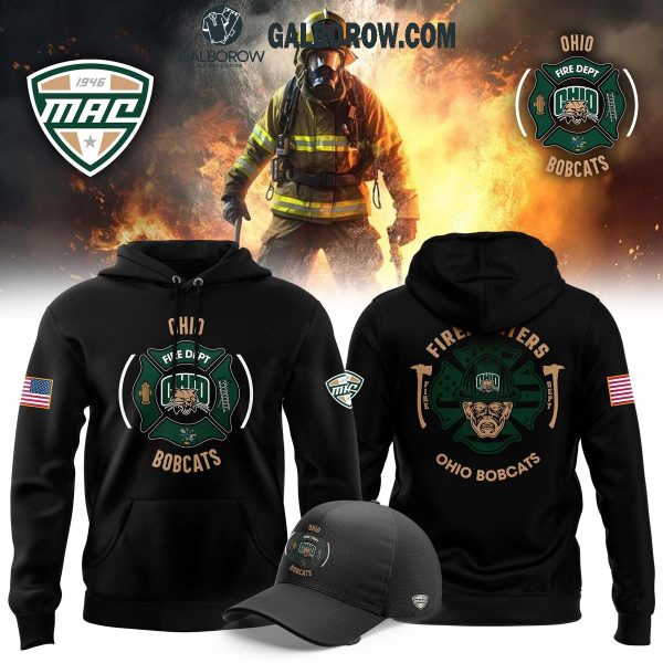 Ohio Bobcats Football Firefighter Honor 2024 Hoodie T-Shirt