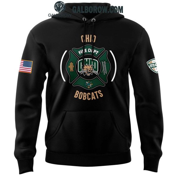 Ohio Bobcats Football Firefighter Honor 2024 Hoodie T-Shirt