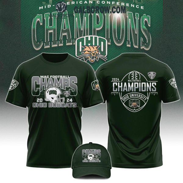 Ohio Bobcats Ohio University Football MAC Champions 2024 Hoodie T-Shirt