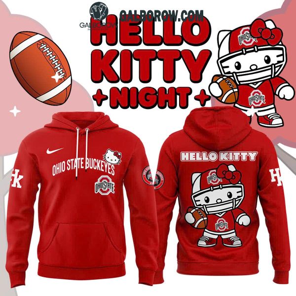 Ohio State Buckeyes 2024 Hello Kitty 50 Season’s Greeting Hoodie T-Shirt