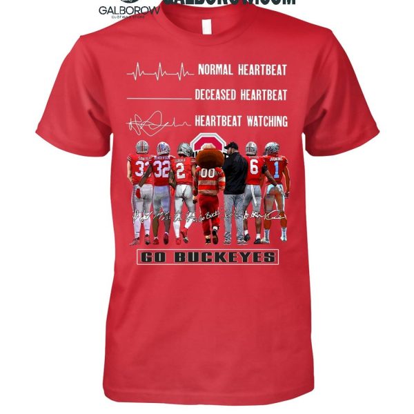 Ohio State Buckeyes Crazy Heartbeat Watching Them Playing 2024 T-Shirt