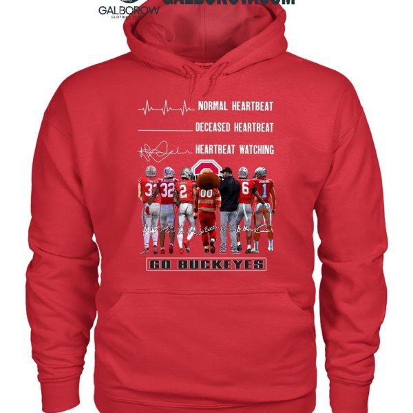 Ohio State Buckeyes Crazy Heartbeat Watching Them Playing 2024 T Shirt