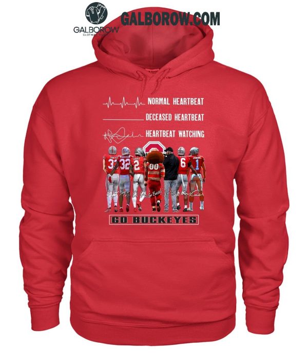 Ohio State Buckeyes Crazy Heartbeat Watching Them Playing 2024 T-Shirt