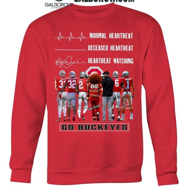 Ohio State Buckeyes Crazy Heartbeat Watching Them Playing 2024 T Shirt