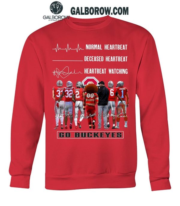 Ohio State Buckeyes Crazy Heartbeat Watching Them Playing 2024 T-Shirt