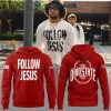 Ohio State Buckeyes Jesus Won Just Here To Give God Glory Red Hoodie T Shirt