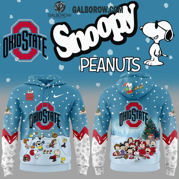 Ohio State Buckeyes Peanuts Snoopy Charlie Brown Christmas Hoodie T-Shirt