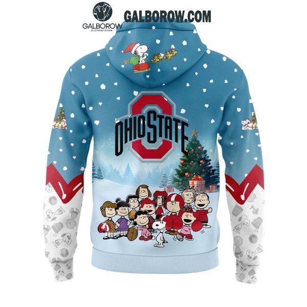 Ohio State Buckeyes Peanuts Snoopy Charlie Brown Christmas Hoodie T-Shirt