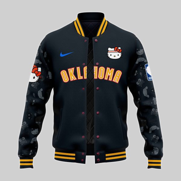 Oklahoma City Thunder 2024 Hello Kitty Night 50 Years Memories Baseball Jacket