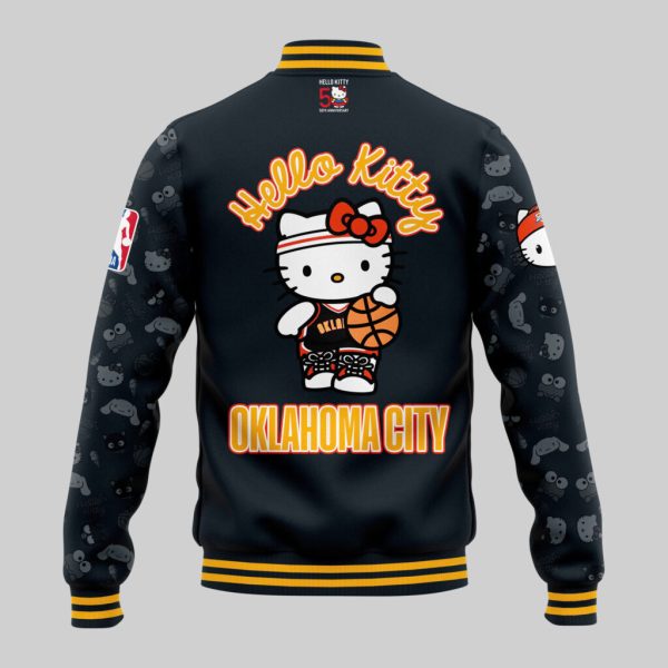 Oklahoma City Thunder 2024 Hello Kitty Night 50 Years Memories Baseball Jacket